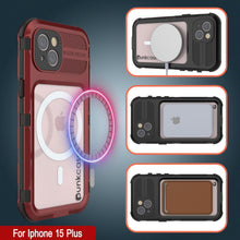 Load image into Gallery viewer, Coque étanche en aluminium pour iPhone 16 Plus Metal Extreme 2.0 Series IP68 avec protection d&#39;écran intégrée [rouge-noir]
