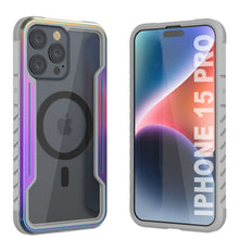 Load image into Gallery viewer, Étui de protection Punkcase iPhone 15 Pro Armor Stealth MAG Defense - Qualité militaire, à plusieurs couches - Coque de protection [Arc-en-ciel]
