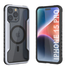 Load image into Gallery viewer, Punkcase Coque de protection Stealth MAG Defense pour iPhone 15 Pro, Armure protectrice militaire de qualité supérieure, couverture multicouche [Blanc]
