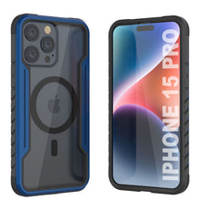 Load image into Gallery viewer, Étui de défense militaire Punkcase iPhone 15 Pro Armor Stealth MAG Protection Grade Militaire Coque Multicouche de Couverture [Bleu Marine]
