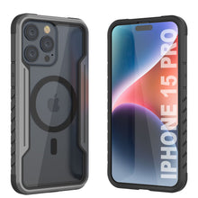 Load image into Gallery viewer, Punkcase iPhone 15 Pro Armor Stealth MAG Defense Case Coque de protection militaire de qualité supérieure à plusieurs couches [Gris-Noir]
