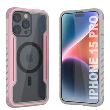 Load image into Gallery viewer, Pochette de protection Punkcase iPhone 15 Pro Armor Stealth MAG Defense - Coque militaire de qualité supérieure à plusieurs couches [or rose]
