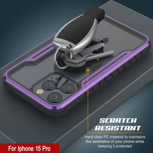 Charger l&#39;image dans la galerie, Coque de protection militaire Punkcase iPhone 15 Pro Armor Stealth MAG, avec plusieurs couches de protection, couleur violette.
