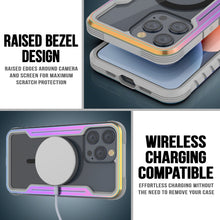 Load image into Gallery viewer, Étui de protection Punkcase iPhone 15 Pro Armor Stealth MAG Defense - Qualité militaire, à plusieurs couches - Coque de protection [Arc-en-ciel]
