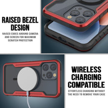 Charger l&#39;image dans la galerie, Punkcase Coque de protection militaire Pro Armor Stealth MAG Defense pour iPhone 15 - Niveau de protection supérieur à plusieurs canapés (Rouge)
