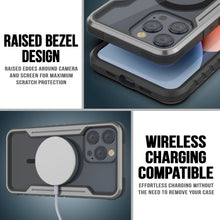 Load image into Gallery viewer, Punkcase iPhone 15 Pro Armor Stealth MAG Defense Case Coque de protection militaire de qualité supérieure à plusieurs couches [Gris-Noir]
