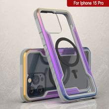 Load image into Gallery viewer, Étui de protection Punkcase iPhone 15 Pro Armor Stealth MAG Defense - Qualité militaire, à plusieurs couches - Coque de protection [Arc-en-ciel]
