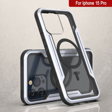 Load image into Gallery viewer, Punkcase Coque de protection Stealth MAG Defense pour iPhone 15 Pro, Armure protectrice militaire de qualité supérieure, couverture multicouche [Blanc]
