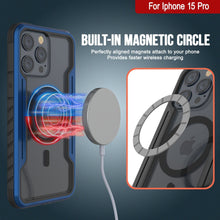 Load image into Gallery viewer, Étui de défense militaire Punkcase iPhone 15 Pro Armor Stealth MAG Protection Grade Militaire Coque Multicouche de Couverture [Bleu Marine]
