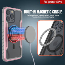Load image into Gallery viewer, Pochette de protection Punkcase iPhone 15 Pro Armor Stealth MAG Defense - Coque militaire de qualité supérieure à plusieurs couches [or rose]
