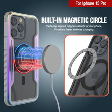 Load image into Gallery viewer, Étui de protection Punkcase iPhone 15 Pro Armor Stealth MAG Defense - Qualité militaire, à plusieurs couches - Coque de protection [Arc-en-ciel]
