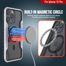 Load image into Gallery viewer, Punkcase Coque de protection Stealth MAG Defense pour iPhone 15 Pro, Armure protectrice militaire de qualité supérieure, couverture multicouche [Blanc]
