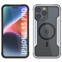 Load image into Gallery viewer, Punkcase Coque de protection Stealth MAG Defense pour iPhone 15 Pro, Armure protectrice militaire de qualité supérieure, couverture multicouche [Blanc]
