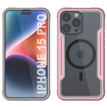 Load image into Gallery viewer, Pochette de protection Punkcase iPhone 15 Pro Armor Stealth MAG Defense - Coque militaire de qualité supérieure à plusieurs couches [or rose]
