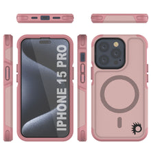 Load image into Gallery viewer, Coque PunkCase pour iPhone 15 Pro, Série Spartan 2.0, Robuste et Transparente avec Protection d&#39;écran intégrée [rose]
