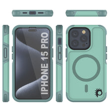 Load image into Gallery viewer, Coque PunkCase pour iPhone 15 Pro, Série Spartan 2.0, Protection Robuste Claire et Résistante avec Protecteur d&#39;Écran Intégré [teal]
