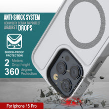 Load image into Gallery viewer, Coque PunkCase iPhone 15 Pro, [Série Spartan 2.0] Étui robuste transparent et résistant avec protecteur d&#39;écran intégré [blanc]
