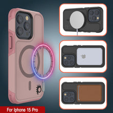 Load image into Gallery viewer, Coque PunkCase pour iPhone 15 Pro, Série Spartan 2.0, Robuste et Transparente avec Protection d&#39;écran intégrée [rose]
