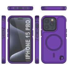 Load image into Gallery viewer, Étui PunkCaseiPhone 15 Pro, Série Spartan 2.0, Coque robuste et transparente avec protecteur d&#39;écran intégré [violet]
