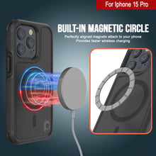 Load image into Gallery viewer, Coque PunkCase pour iPhone 15 Pro, Série Spartan 2.0, Couverture Claire et Robuste avec Protecteur d&#39;écran intégré [Noir]
