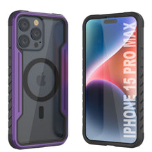 Charger l&#39;image dans la galerie, Punkcase iPhone 15 Pro Max Armor Stealth Étui de défense MAG protecteur de qualité militaire à couches multiples [Violet]
