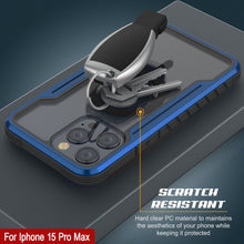 Charger l&#39;image dans la galerie, Housse de protection militaire de qualité supérieure de Punkcase pour iPhone 15 Pro Max, modèle Armor Stealth MAG Defense, avec revêtement multicouche [bleu marine].
