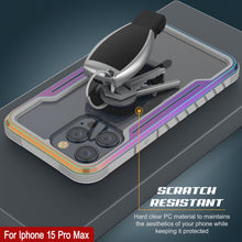 Charger l&#39;image dans la galerie, Étui de protection Punkcase iPhone 15 Pro Max Armor Stealth MAG Defense, de qualité militaire, avec une couverture multicylindre. [Arc-en-ciel]
