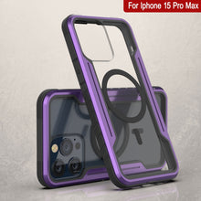 Charger l&#39;image dans la galerie, Punkcase iPhone 15 Pro Max Armor Stealth Étui de défense MAG protecteur de qualité militaire à couches multiples [Violet]

