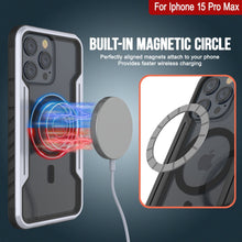 Charger l&#39;image dans la galerie, Punkcase Coque de protection Stealth MAG Defense pour iPhone 15 Pro Max, blindée, de qualité militaire, à plusieurs couches [Blanc]
