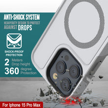 Charger l&#39;image dans la galerie, Coque PunkCase pour iPhone 15 Pro Max, Série Spartan 2.0, Housse Robuste Transparente avec Protège-écran intégré [blanc]
