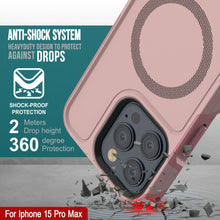 Charger l&#39;image dans la galerie, Coque PunkCase pour iPhone 15 Pro Max, Série Spartan 2.0, transparente, robuste et résistance avec protection d&#39;écran intégrée [rose]
