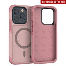 Charger l&#39;image dans la galerie, Coque PunkCase pour iPhone 15 Pro Max, Série Spartan 2.0, transparente, robuste et résistance avec protection d&#39;écran intégrée [rose]
