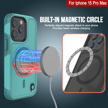 Charger l&#39;image dans la galerie, PunkCase Coque iPhone 15 Pro Max, [Série Spartan 2.0] Housse Claire Robuste et Résistante avec Protecteur d&#39;Écran Intégré [Bleu]
