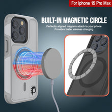 Charger l&#39;image dans la galerie, Coque PunkCase pour iPhone 15 Pro Max, Série Spartan 2.0, Housse Robuste Transparente avec Protège-écran intégré [blanc]
