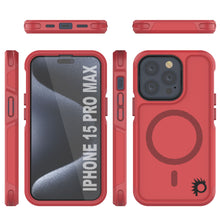 Charger l&#39;image dans la galerie, Coque PunkCase pour iPhone 15 Pro Max, série Spartan 2.0, transparente, robuste et durable, avec protecteur d&#39;écran intégré [rouge].
