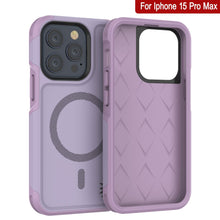 Charger l&#39;image dans la galerie, Coque PunkCase pour iPhone 15 Pro Max, Série Spartan 2.0, transparente, solide et résistance, avec protecteur d&#39;écran intégré [lilas]
