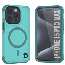 Charger l&#39;image dans la galerie, PunkCase Coque iPhone 15 Pro Max, [Série Spartan 2.0] Housse Claire Robuste et Résistante avec Protecteur d&#39;Écran Intégré [Bleu]

