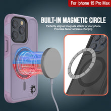 Charger l&#39;image dans la galerie, Coque PunkCase pour iPhone 15 Pro Max, Série Spartan 2.0, transparente, solide et résistance, avec protecteur d&#39;écran intégré [lilas]
