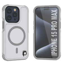 Charger l&#39;image dans la galerie, Coque PunkCase pour iPhone 15 Pro Max, Série Spartan 2.0, Housse Robuste Transparente avec Protège-écran intégré [blanc]
