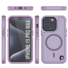 Charger l&#39;image dans la galerie, Coque PunkCase pour iPhone 15 Pro Max, Série Spartan 2.0, transparente, solide et résistance, avec protecteur d&#39;écran intégré [lilas]
