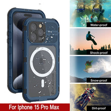 Load image into Gallery viewer, Coque étanche en aluminium pour iPhone 16 Pro Max Metal Extreme 2.0 Series IP68 avec protection d&#39;écran intégrée [Bleu]
