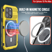 Load image into Gallery viewer, Coque étanche en aluminium pour iPhone 16 Pro Max Metal Extreme 2.0 Series IP68 avec protection d&#39;écran intégrée [Jaune]
