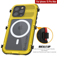 Load image into Gallery viewer, Coque étanche en aluminium pour iPhone 16 Pro Max Metal Extreme 2.0 Series IP68 avec protection d&#39;écran intégrée [Jaune]
