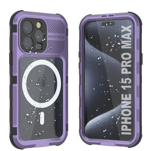 Coque étanche en aluminium pour iPhone 16 Pro Max Metal Extreme 2.0 Series IP68 avec protection d'écran intégrée [Violet]