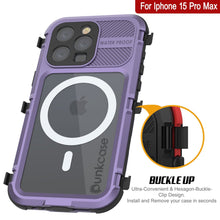 Load image into Gallery viewer, Coque étanche en aluminium pour iPhone 16 Pro Max Metal Extreme 2.0 Series IP68 avec protection d&#39;écran intégrée [Violet]
