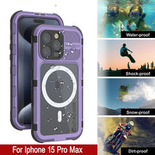 Load image into Gallery viewer, Coque étanche en aluminium pour iPhone 16 Pro Max Metal Extreme 2.0 Series IP68 avec protection d&#39;écran intégrée [Violet]
