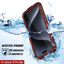 Load image into Gallery viewer, Coque étanche en aluminium pour iPhone 16 Pro Max Metal Extreme 2.0 Series IP68 avec protection d&#39;écran intégrée [rouge-noir]
