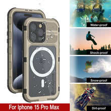 Load image into Gallery viewer, Coque étanche en aluminium pour iPhone 16 Pro Max Metal Extreme 2.0 Series IP68 avec protecteur d&#39;écran intégré [Or]
