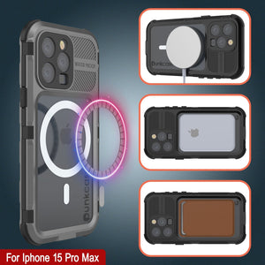 Coque étanche en aluminium pour iPhone 16 Pro Max Metal Extreme 2.0 Series IP68 avec protection d'écran intégrée [Argent]