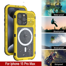 Load image into Gallery viewer, Coque étanche en aluminium pour iPhone 16 Pro Max Metal Extreme 2.0 Series IP68 avec protection d&#39;écran intégrée [Jaune]
